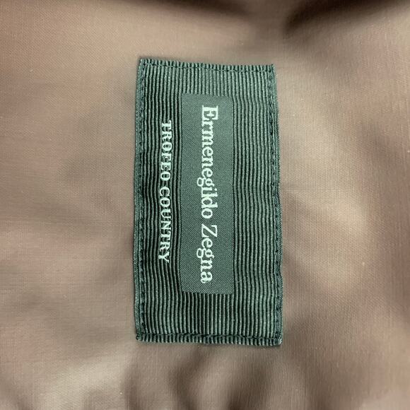 ERMENEGILDO ZEGNA Burgundy Size 40 Coated Wool Detachable Hood Vest - Picture 6 of 7